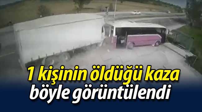 İşte 1 kişinin öldüğü kaza anı