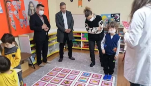 Kaymakamlıktan okul öncesi öğrencilerine materyal desteği