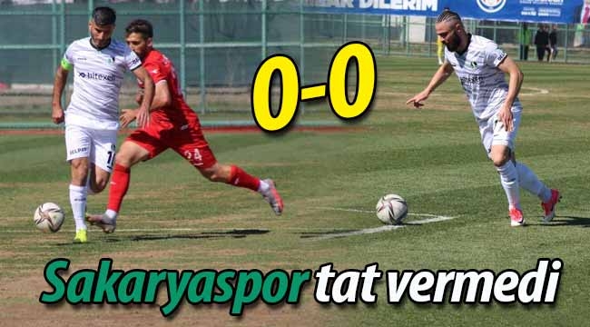 Sakaryaspor tat vermedi: 0-0