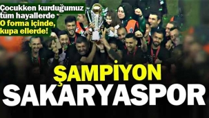 Şampiyon Sakaryaspor kupasını aldı
