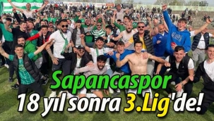 Sapancaspor 18 yıl sonra3.Lig'de!