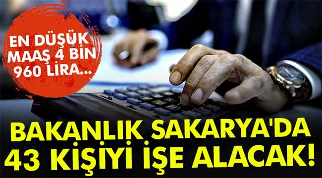 Bakanlık Sakarya'da 43 kişiyi işe alacak! 