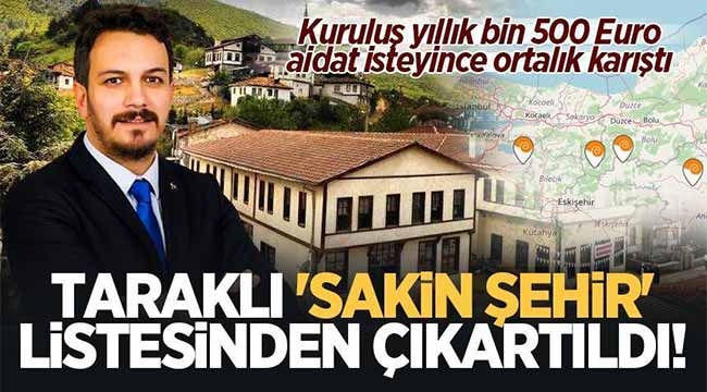 Taraklı 'Sakin Şehir' listesinden çıkartıldı