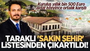 Taraklı 'Sakin Şehir' listesinden çıkartıldı