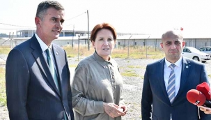 Akşener, Tank Palet Fabrikası'nın önünden seslendi