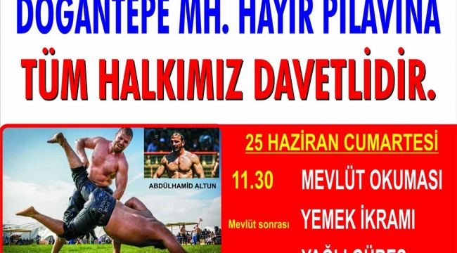 Doğantepe hayır pilavına davet!