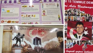 Geyve A.Lisesi'nin duvarları bilgi dolu