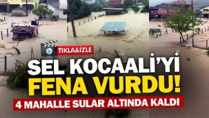 Sel Kocaali'de 4 mahalleyi sular altında bıraktı