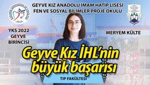 Geyve Kız Anadolu İmam Hatip Lisesi'nin büyük başarısı
