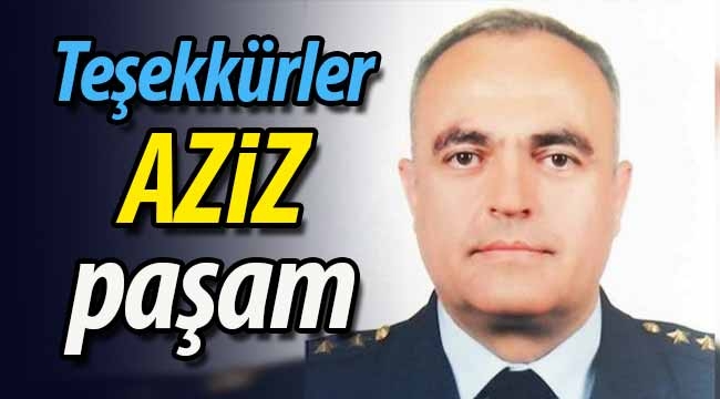 Teşekkürler Aziz paşam!