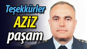 Teşekkürler Aziz paşam!