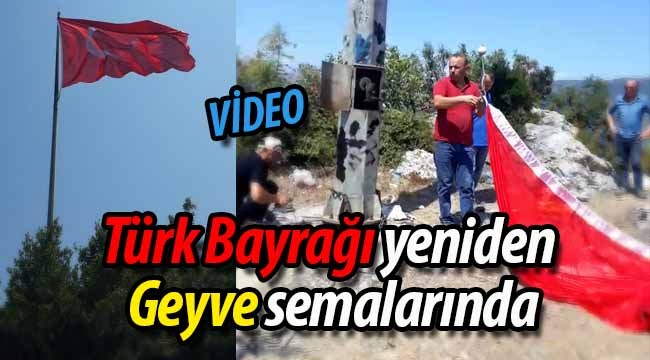 Türk Bayrağı yeniden Geyve semalarında