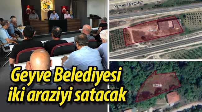 Geyve Belediyesi iki araziyi satacak