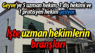 Geyve'ye yeni doktorlar geliyor!