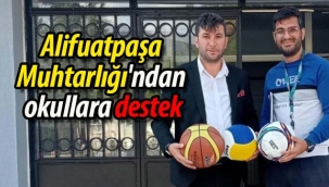 Alifuatpaşa Muhtarlığı'ndan okullara destek