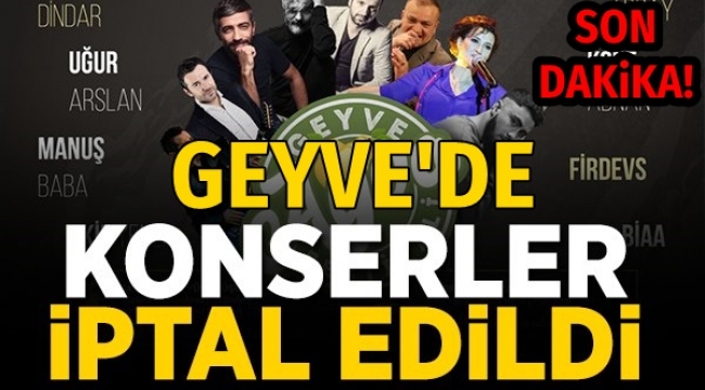 Geyve Ayva Festivali'nde konserler iptal edildi!