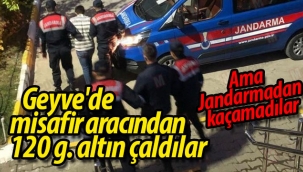 Geyve'de misafir aracından 120 g. altın çaldılar