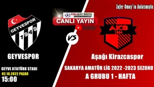 Geyvespor-AşağıKirazcaspor maçı CANLI