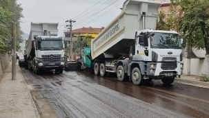 Konyalı Ali Bey Caddesi'nde asfalt tamamlanıyor