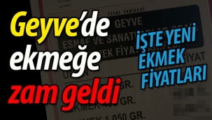 Ve Geyve'de ekmeğe zam geldi