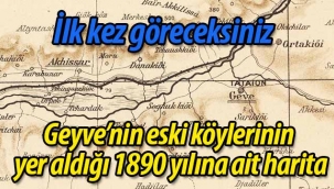 1890 yılına ait Geyve haritası