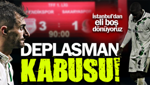 Deplasman kabusu devam ediyor: 3-1