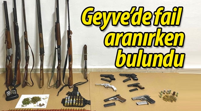 Geyve'de fail aranırken silah koleksiyonu bulundu!