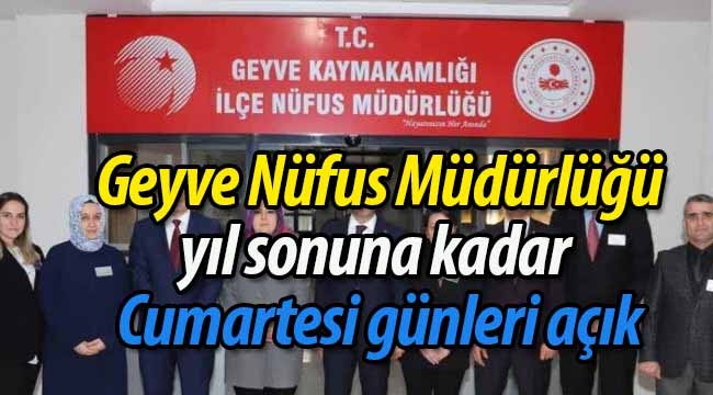 Nüfus Müdürlüğü, Cumartesi günleri açık