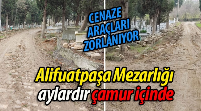 Alifuatpaşa Mezarlığı aylardır perişan durumda