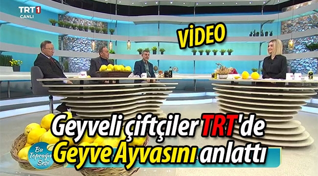 Geyveli çiftçiler TRT'de Geyve Ayvasını anlattı