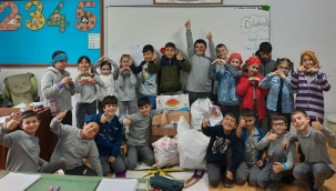 Geyveli minik yüreklerden yardım kampanyası