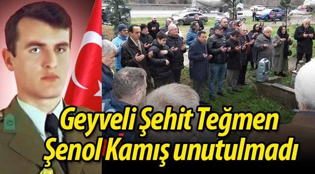 Geyveli Şehit Teğmen Şenol Kamış unutulmadı