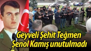 Geyveli Şehit Teğmen Şenol Kamış unutulmadı