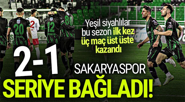 Sakaryaspor seriye bağladı: 2-1