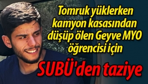 SUBÜ'den Geyve MYO öğrencisi için taziye