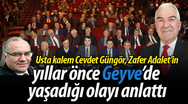 Yıllar önce Geyve'de yaşanan olayı yazdı