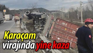 Karaçam virajında yine kaza