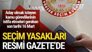 Seçim kararları Resmi Gazete'de yayımlandı