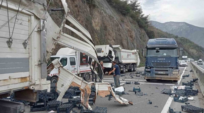 Geyve Boğazı'nda ucuz atlatılan kaza