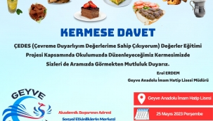 Geyve AİHL'den depremzedeler için kermes