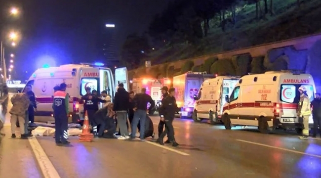 İBB işçilerine otomobil çarptı: 4 ölü