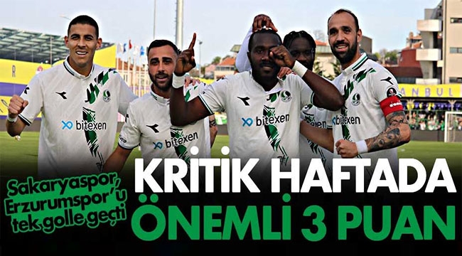 Sakaryaspor'dan kritik 3 puan