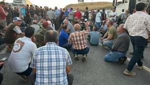 4 bin ton kirazı dalında kalan üreticiler eylem yaptı