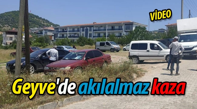 Geyve'de akılalmaz kaza!