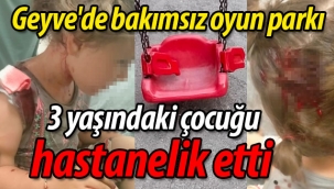 Geyve'de bakımsız oyun parkı hastanelik etti