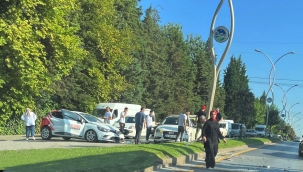 TEK Yokuşu'nda trafik kazası!