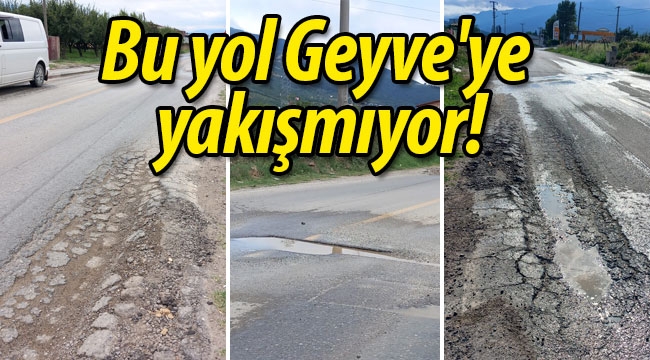 Bu yol Geyve'ye yakışmıyor! 