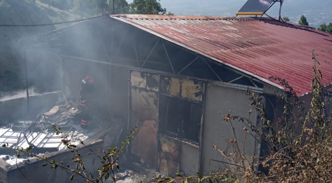 Hırka'da mangal merakı yangınla son buldu 