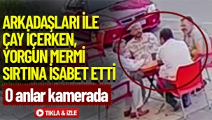 Yorgun mermi sırtına isabet etti: O anlar kamerada