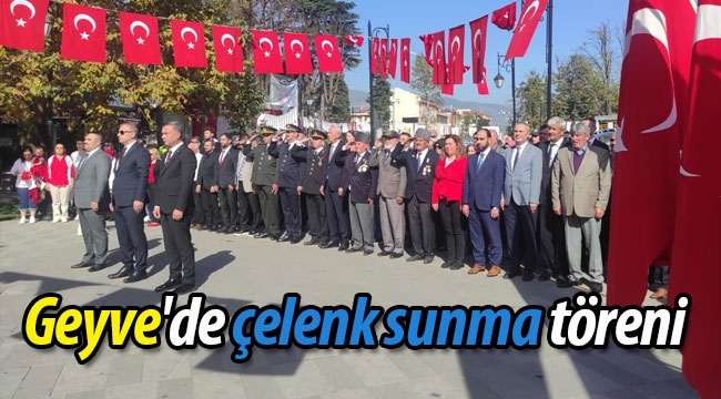 Geyve'de çelenk sunma töreni